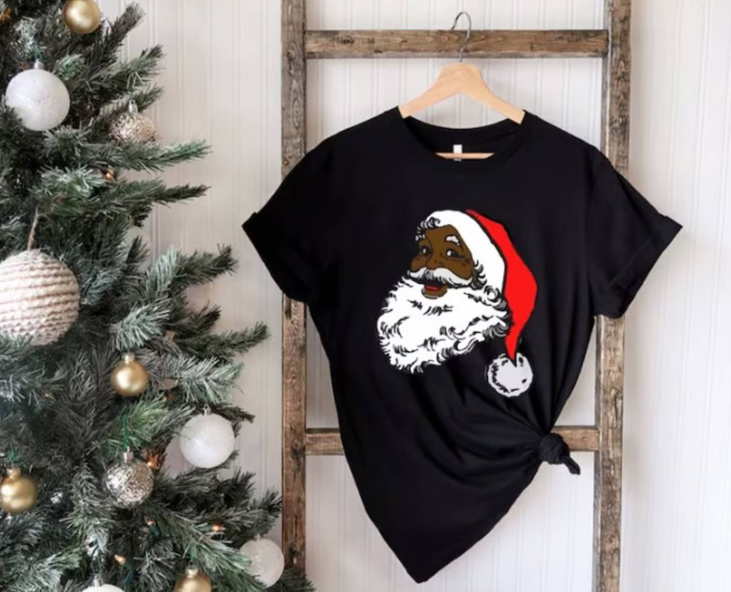 Black Santa Claus Shirt, Black Santa Claus Tee, African American Christmas Tee, African American Santa Shirt, Christmas Tee, Xmas Gift Shirt Black Santa Claus Shirt, Black Santa Claus Tee, African American Christmas Tee, African American Santa Shirt, Christmas Tee, Xmas Gift Shirt