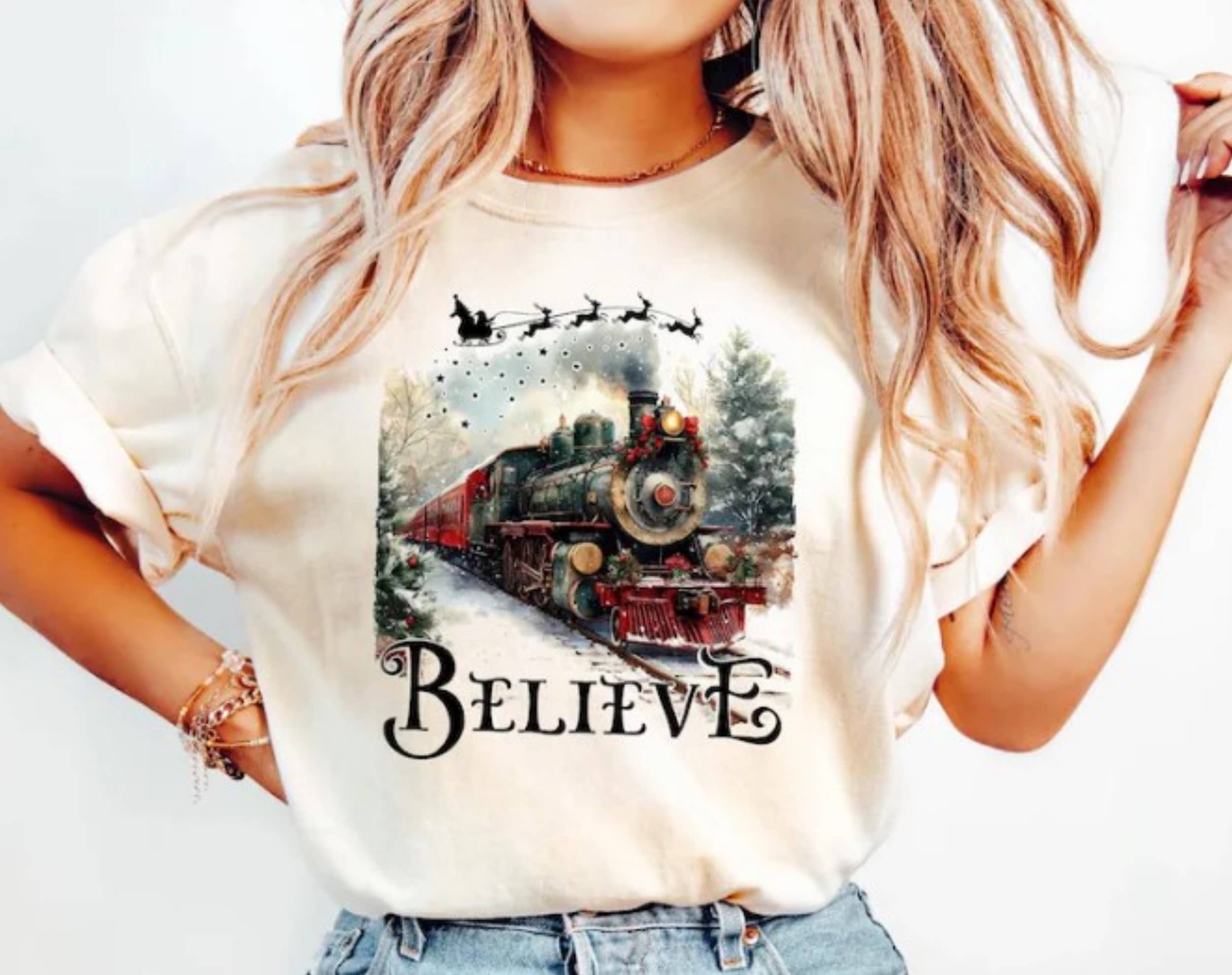 Believe Train Christmas Shirt, Polar Express Inspired Tee, Holiday Train T-Shirt, Christmas Spirit Graphic Tee, Festive Red Xmas Shirt Believe Train Christmas Shirt, Polar Express Inspired Tee, Holiday Train T-Shirt, Christmas Spirit Graphic Tee, Festive Red Xmas Shirt
