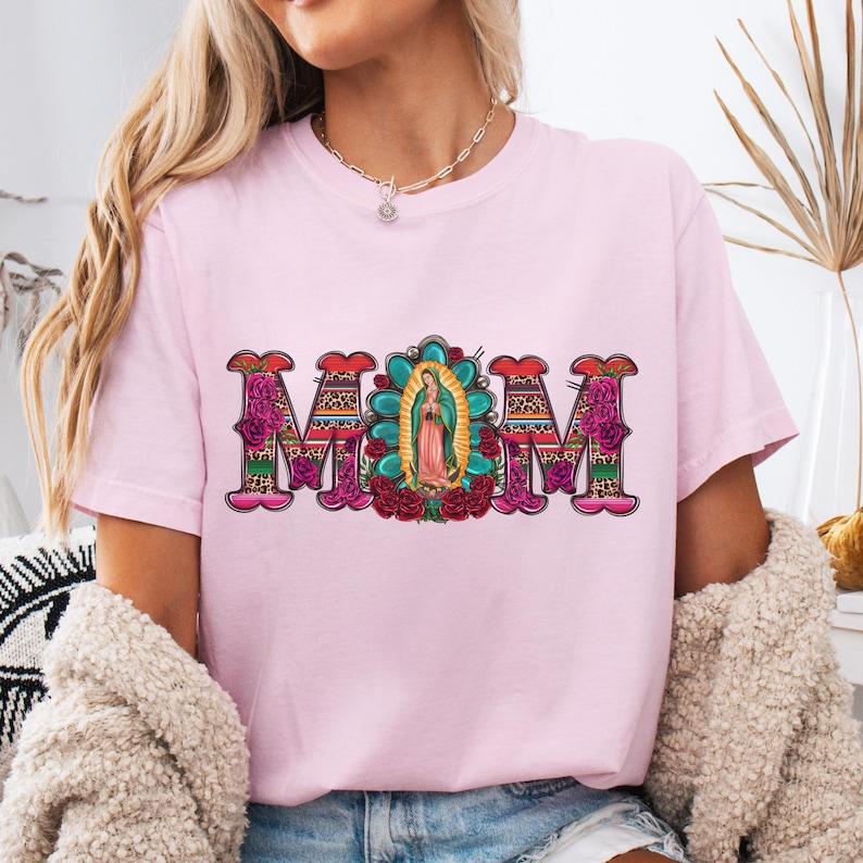 Mexican Mom T-shirt With Virgen de Guadalupe , Mothers Day Shirt, Mexican Heritage Shirt, Latin Culture Mom Shirt Mexican Mom T-shirt With Virgen de Guadalupe , Mothers Day Shirt, Mexican Heritage Shirt, Latin Culture Mom Shirt