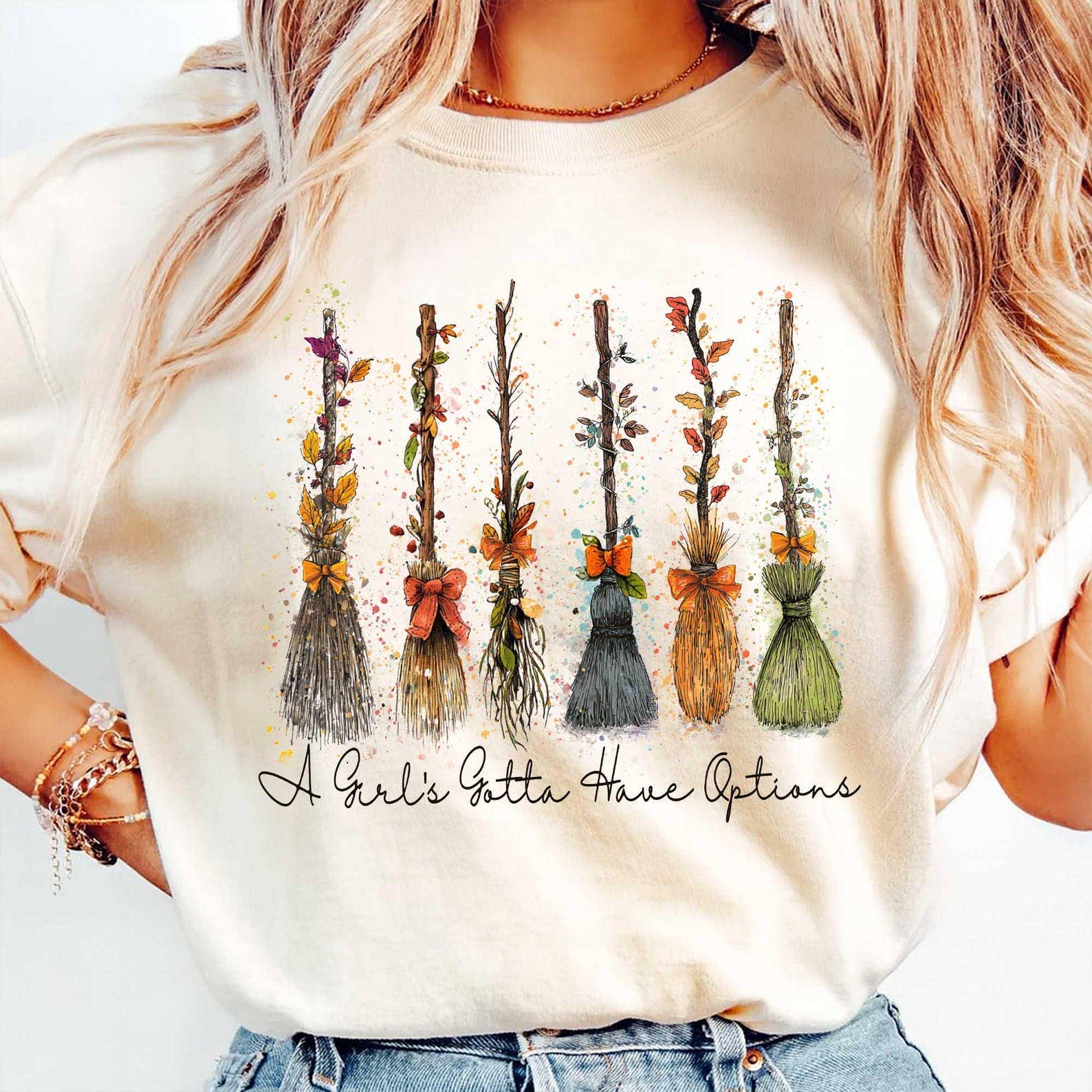 A Girl Gotta Have Options Shirt, Retro Halloween Shirt, Witches Shirt, Halloween Shirt, Spooky Season ShirtFeeling Witchy A Girl Gotta Have Options Shirt, Retro Halloween Shirt, Witches Shirt, Halloween Shirt, Spooky Season ShirtFeeling Witchy