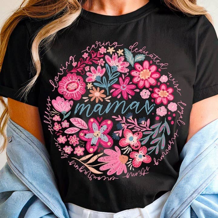Boho floral mama Shirt, she is mom Shirt, mama Shirt, abstract floral, mama Shirt, mothers day, mom shirt Boho floral mama Shirt, she is mom Shirt, mama Shirt, abstract floral, mama Shirt, mothers day, mom shirt