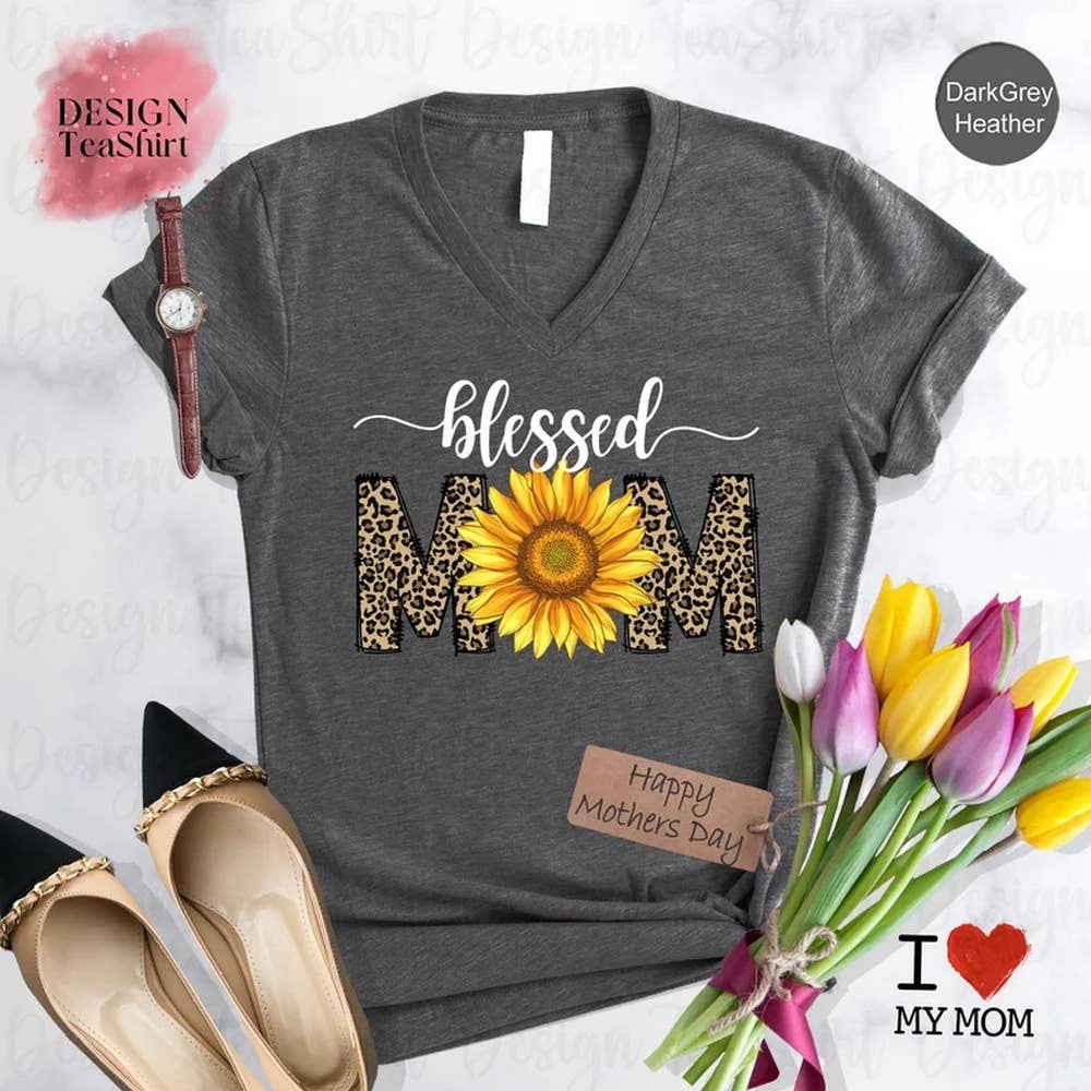 Blessed Mom Shirt, New Mom Shirt, Sunflower Shirt, Mother's Day TShirt, Mom Gift, Blessed Mama Tee Blessed Mom Shirt, New Mom Shirt, Sunflower Shirt, Mother's Day TShirt, Mom Gift, Blessed Mama Tee