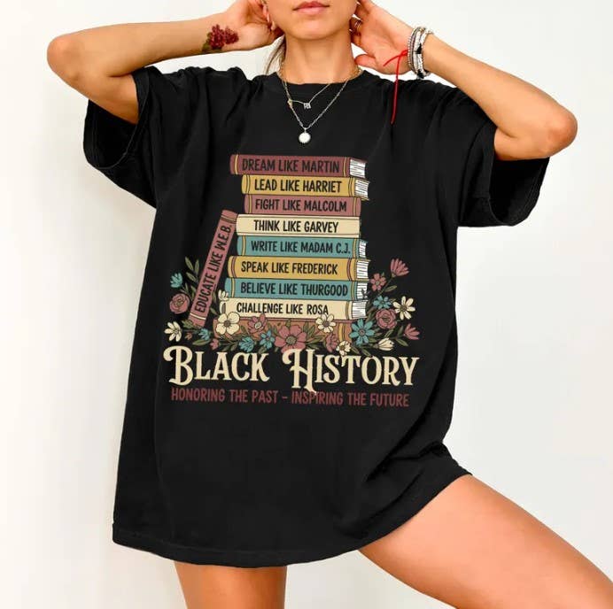 Black History Shirt, Honoring The Past Inspiring The Future Tee, Dream Lead Fight Think Books Graphic, Teacher Support Top Black History Shirt, Honoring The Past Inspiring The Future Tee, Dream Lead Fight Think Books Graphic, Teacher Support Top