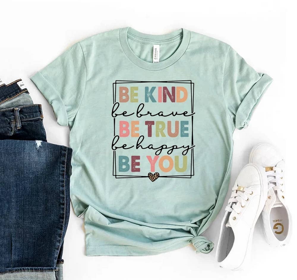 Be Kind Be Brave Be True t+shirt, Motivational Shirts, Positive Shirt, Teacher Tshirt, Inspirational Gift, Family Top, Women's Faith Shirt Be Kind Be Brave Be True t+shirt, Motivational Shirts, Positive Shirt, Teacher Tshirt, Inspirational Gift, Family Top, Women's Faith Shirt
