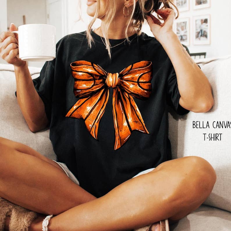 Basketball Shirt, Coquette Basketball , Basketball Bow Shirt, Basketball Mom Shirt, Game Day Shirt, Fall Basketball Gift Basketball Shirt, Coquette Basketball , Basketball Bow Shirt, Basketball Mom Shirt, Game Day Shirt, Fall Basketball Gift
