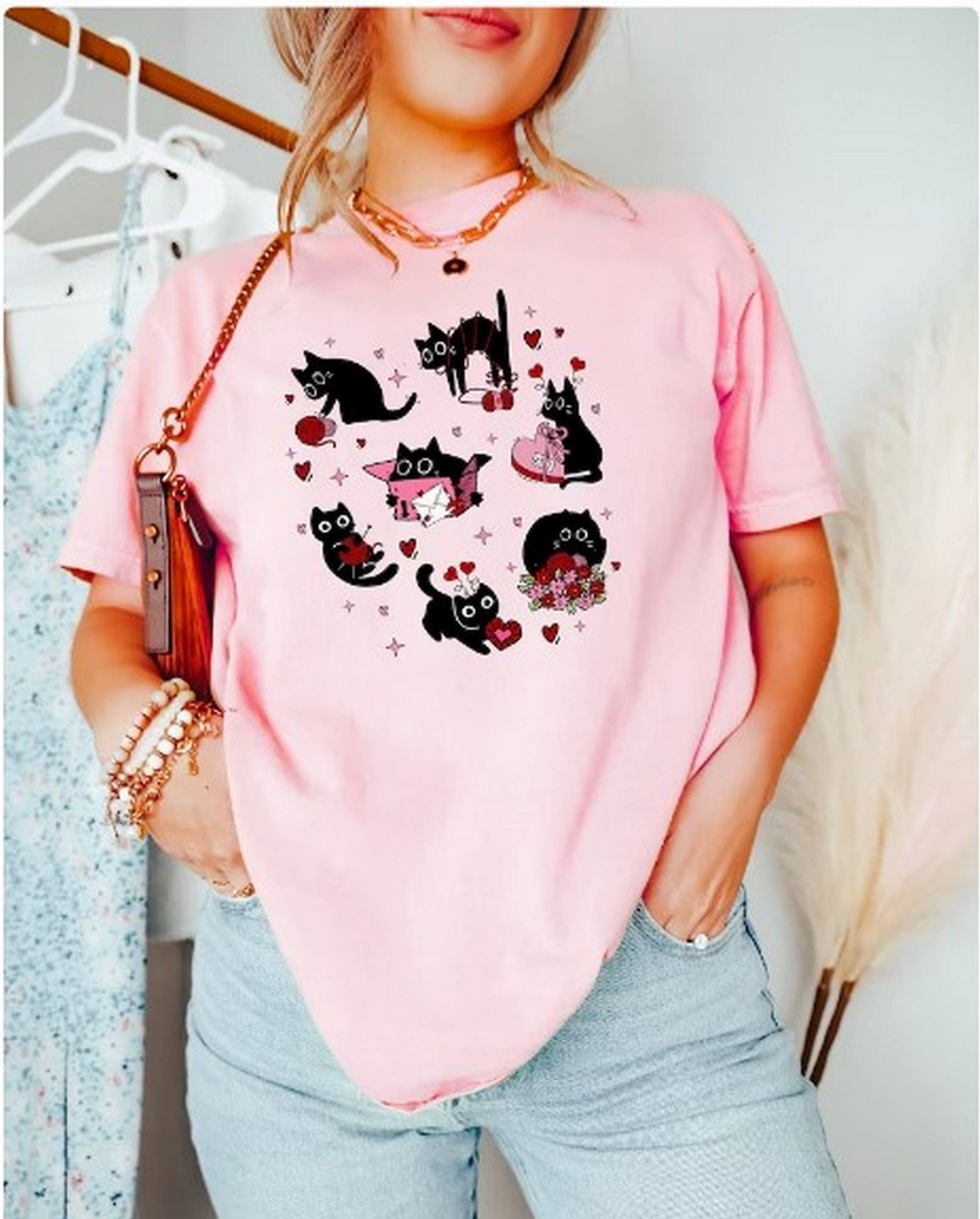 Black Cat Valentine Shirt, Cat Valentines Day, Happy Valentines Day, Cat Mom Valentines Tee, Pet Valentine Shirt, Black Cat Hearts Gift Black Cat Valentine Shirt, Cat Valentines Day, Happy Valentines Day, Cat Mom Valentines Tee, Pet Valentine Shirt, Black Cat Hearts Gift