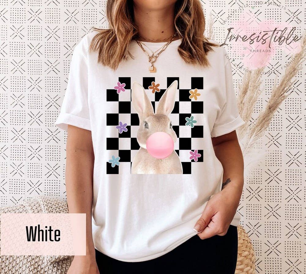 Aesthetic Bunny Puffs Gum Easter T-Shirt, Easter Bunny Bubble Gum Shirt, Floral Easter Women Gift, Easter Wife Gift, Flower Easter Tee Gift Aesthetic Bunny Puffs Gum Easter T-Shirt, Easter Bunny Bubble Gum Shirt, Floral Easter Women Gift, Easter Wife Gift, Flower Easter Tee Gift
