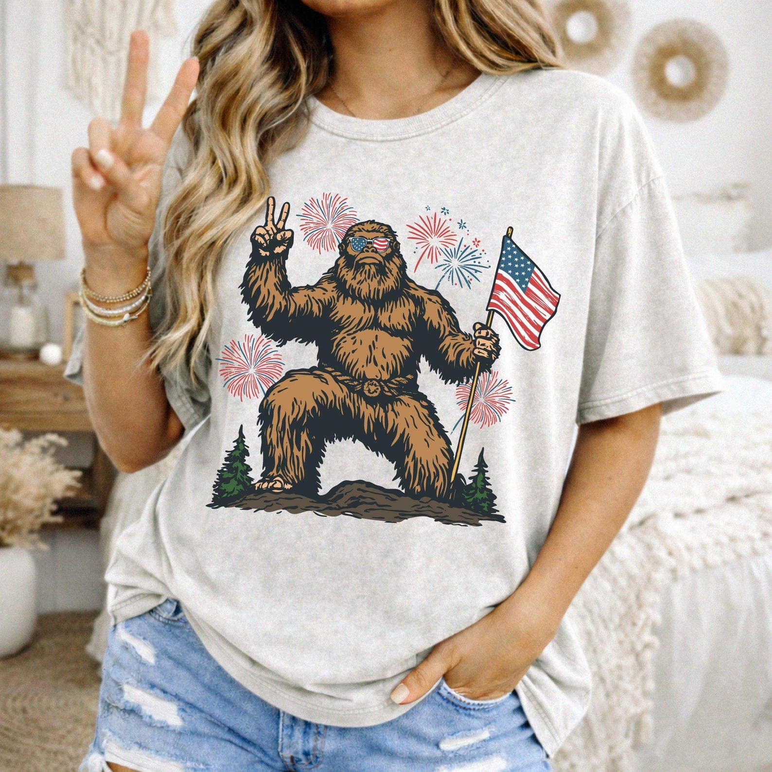 4th of July Bigfoot Shirt, Patriotic Bigfoot USA Flag, Independence Day T-Shirt, American Bigfoot 4th of July Bigfoot Shirt, Patriotic Bigfoot USA Flag, Independence Day T-Shirt, American Bigfoot