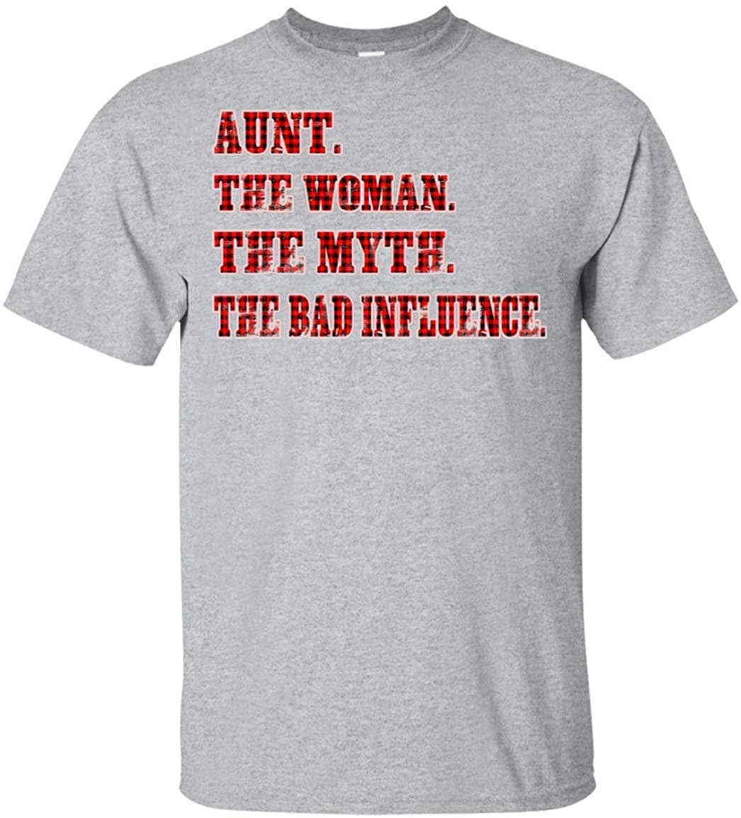 aunt the woman the myth the bad influence t+shirt auntie aunt niece family tee shirt aunt the woman the myth the bad influence t+shirt auntie aunt niece family tee shirt