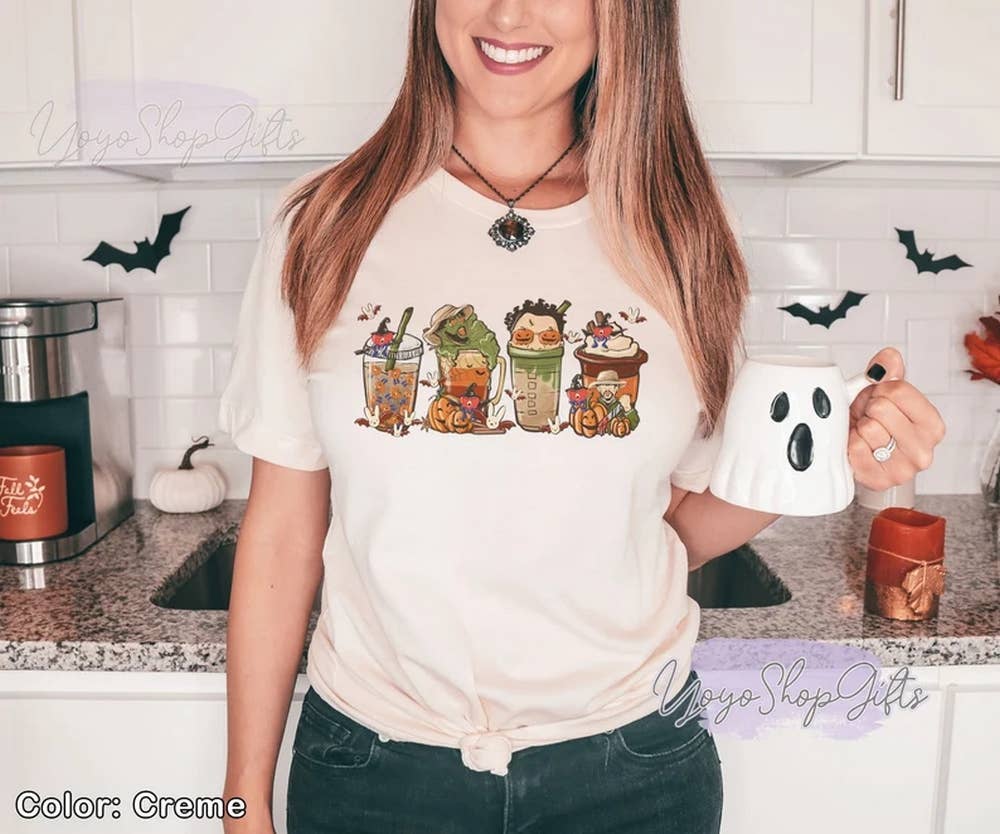 Bat Bunny Latte Halloween Shirt, Horror Fall Coffee Pumpkin Spice Iced Warm Autumn Orange, Halloween Party Shirt, Halloween Shirt Women Bat Bunny Latte Halloween Shirt, Horror Fall Coffee Pumpkin Spice Iced Warm Autumn Orange, Halloween Party Shirt, Halloween Shirt Women