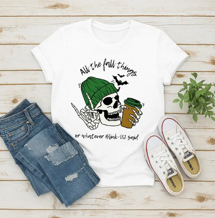 Christian Fall Skeleton Shirt, All The Fall Things Or Whatever Blink 182 Said, Fall Skeleton Hoodie, Coffee Lover Fall Shirt Christian Fall Skeleton Shirt, All The Fall Things Or Whatever Blink 182 Said, Fall Skeleton Hoodie, Coffee Lover Fall Shirt