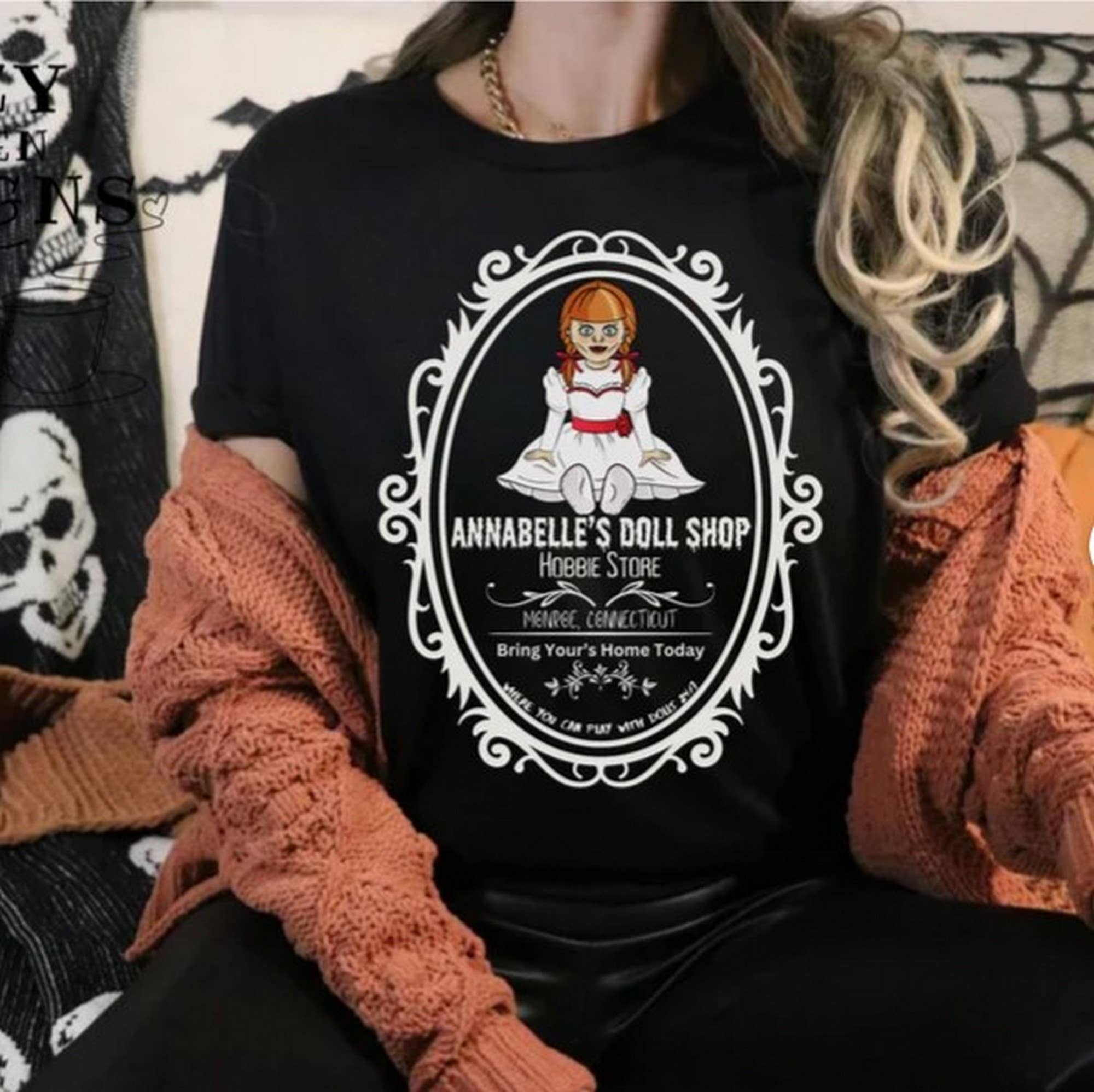 ANNABELLE DOLL T-SHIRT - Unisex Shirt - Punk, Goth, Blues, Metal,Horror, Halloween,Movie,Annabelle Character Movie Horror Tshirt,Halloween ANNABELLE DOLL T-SHIRT - Unisex Shirt - Punk, Goth, Blues, Metal,Horror, Halloween,Movie,Annabelle Character Movie Horror Tshirt,Halloween