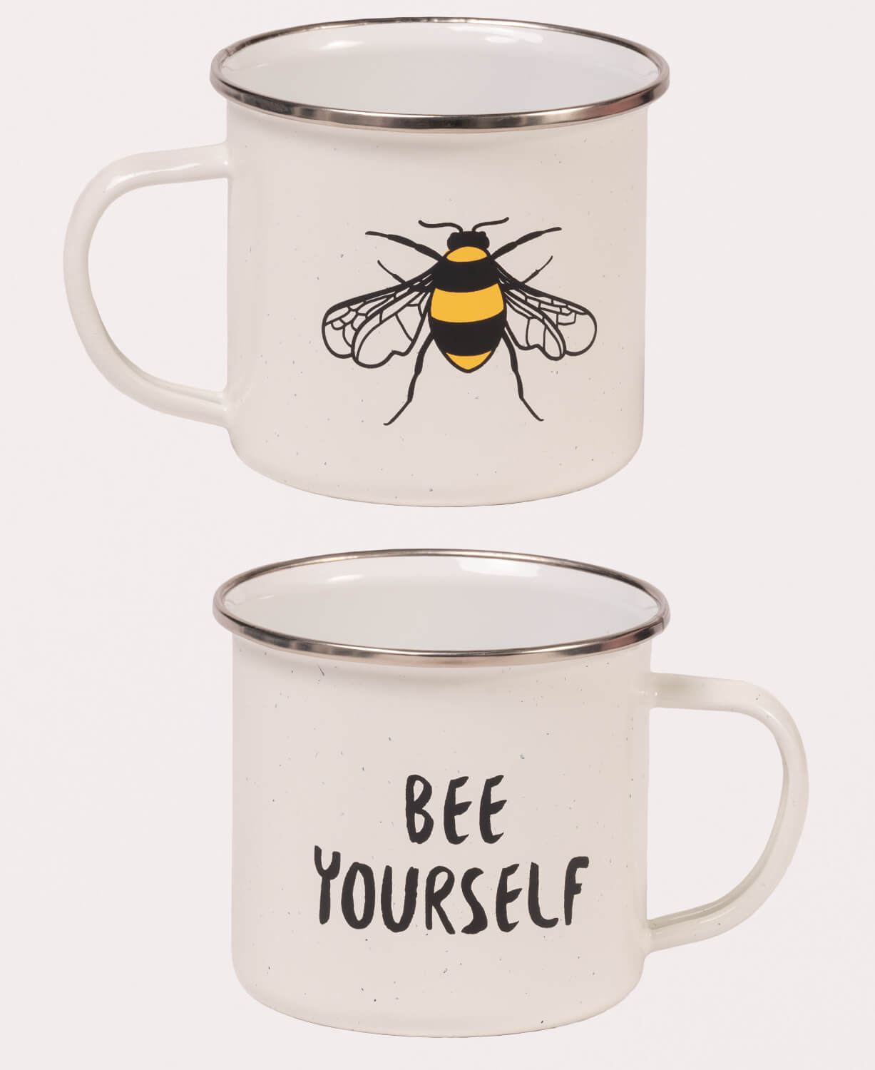 Bee Yourself Enamel Camping Cup