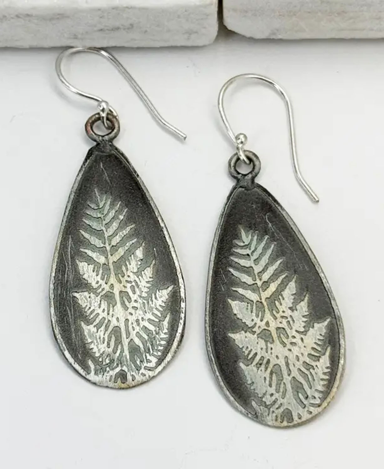 Forest Fern Patina Earrings