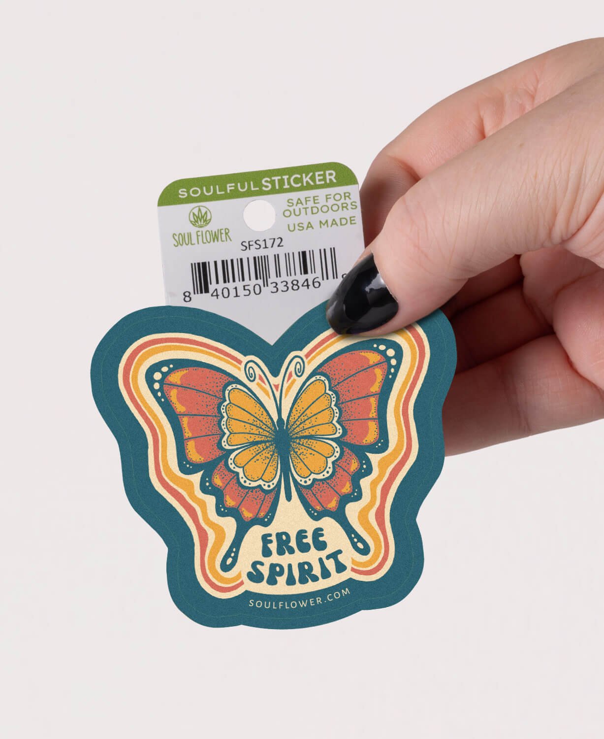 Free Spirit Butterfly Sticker