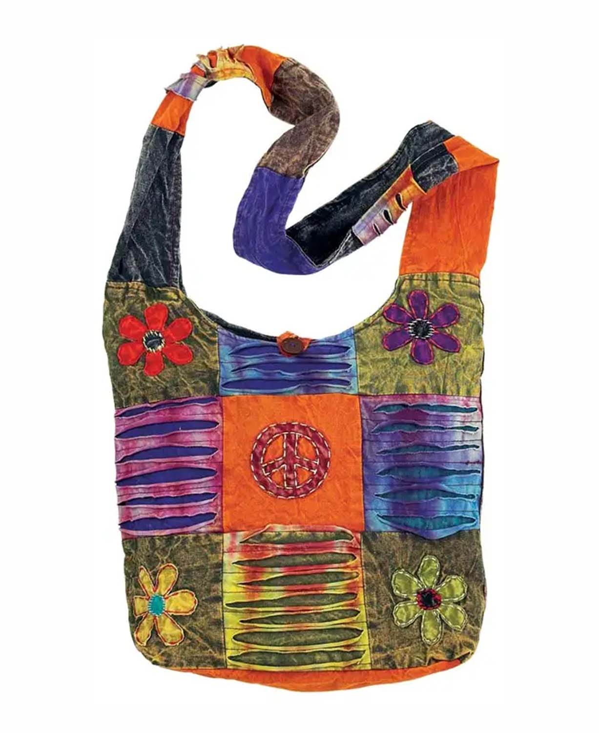 Groovy Peace Stitch Boho Bag