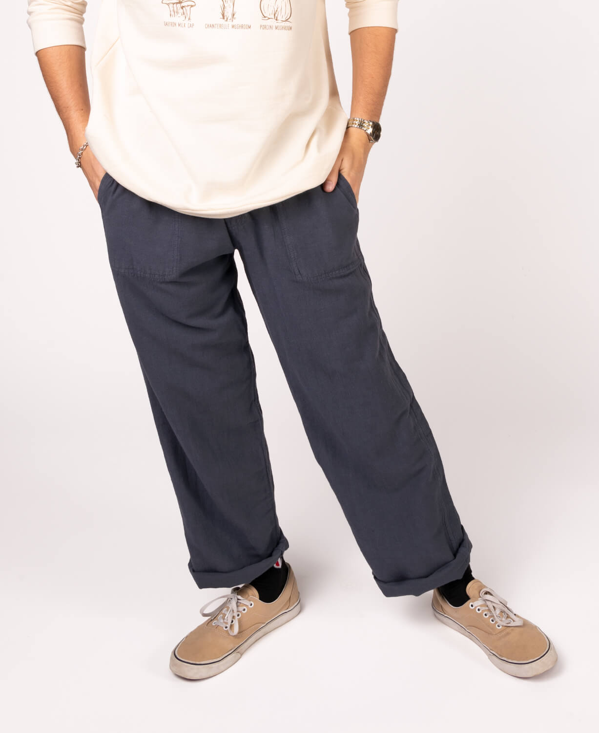 Hemp Yoga Pants - Midnight