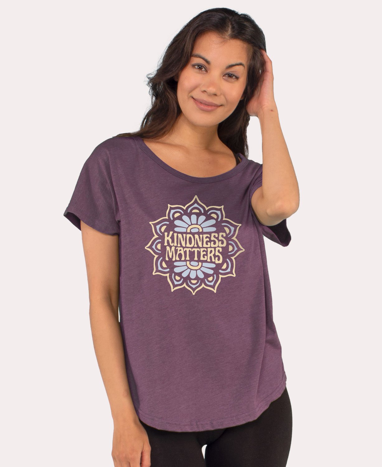 Kindness Matters Slouch Top - Plum