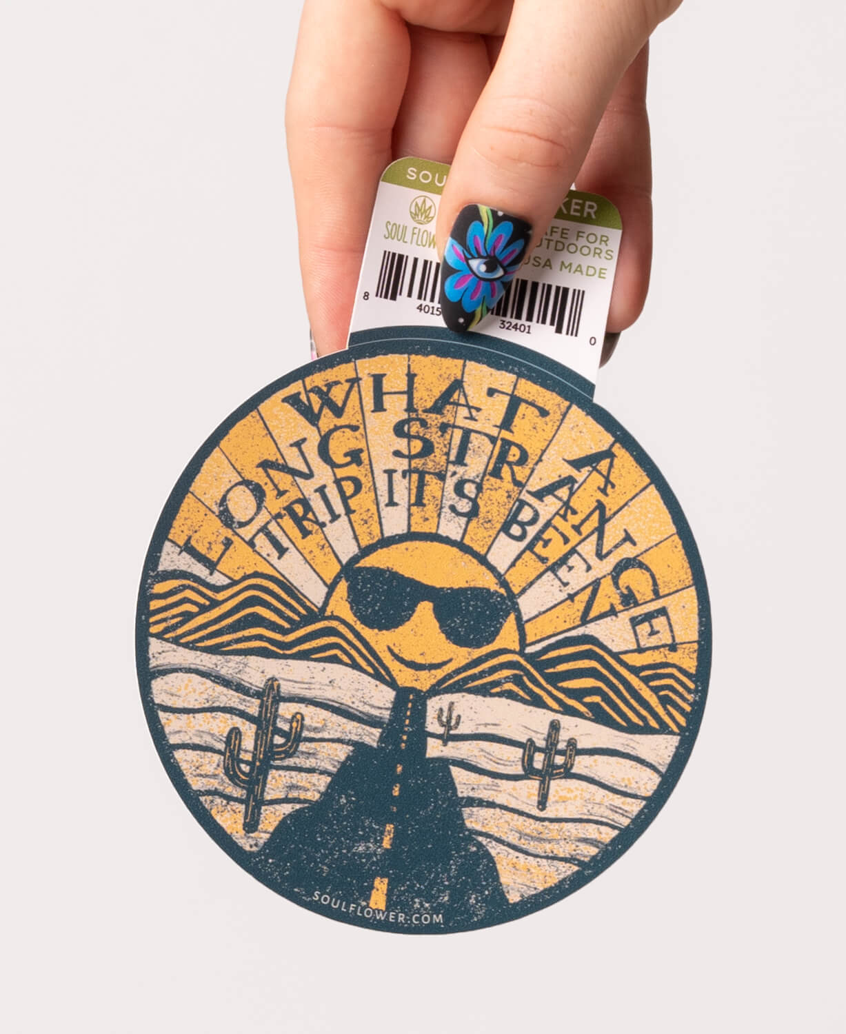 Long Strange Trip Hippie Sticker