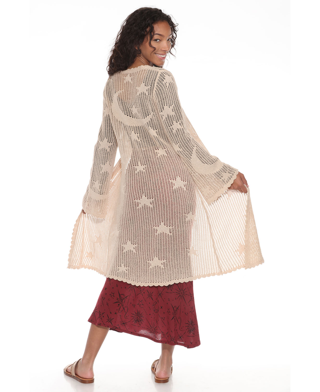 Moonflower Lace Duster in Natural