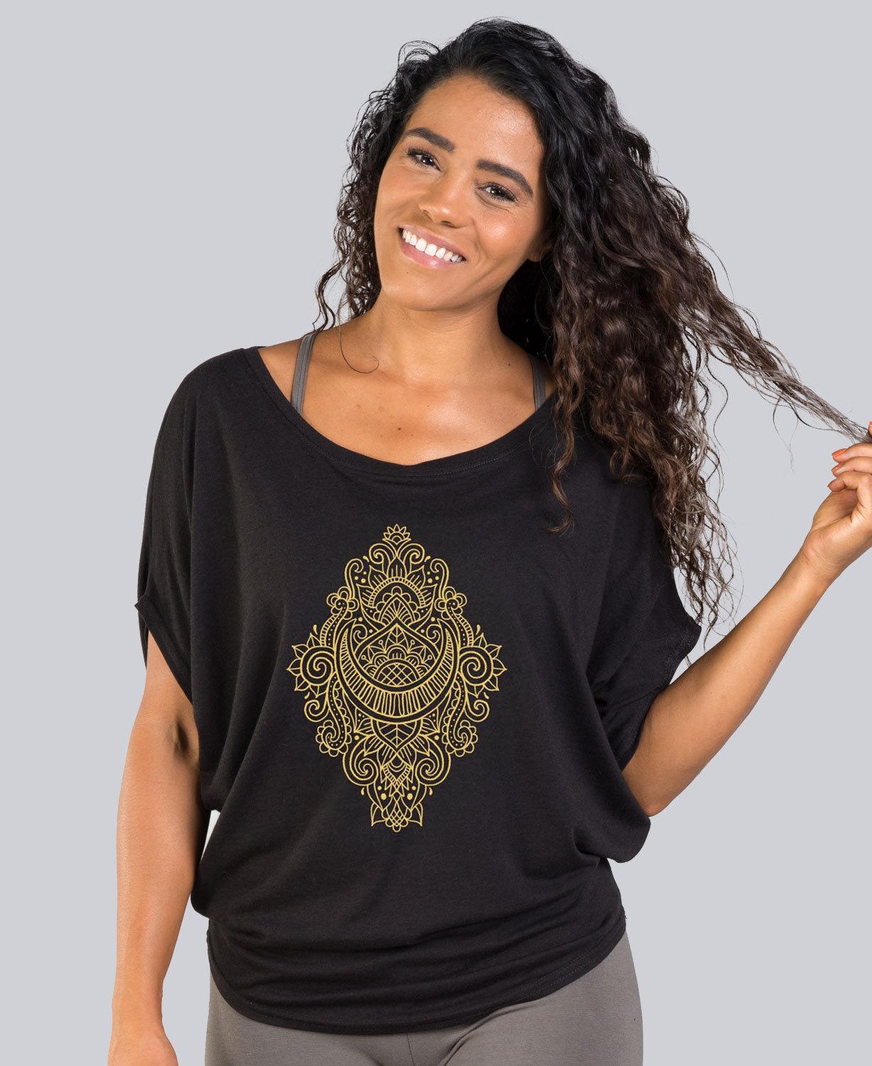 Mystical Moon Dolman Top - Black