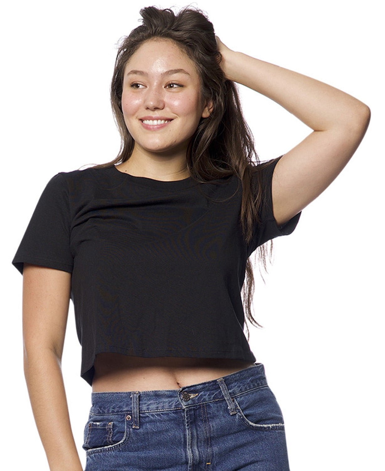 Easy Crop Tee in Black