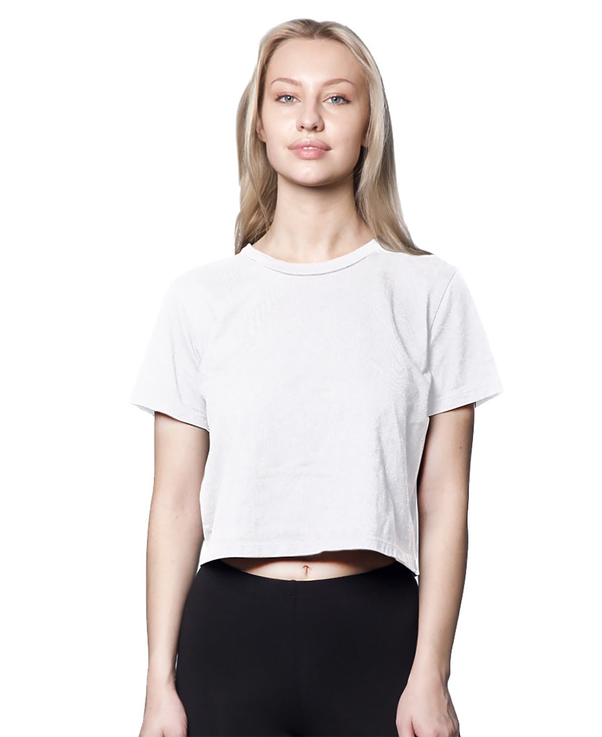 Easy Crop Tee in White