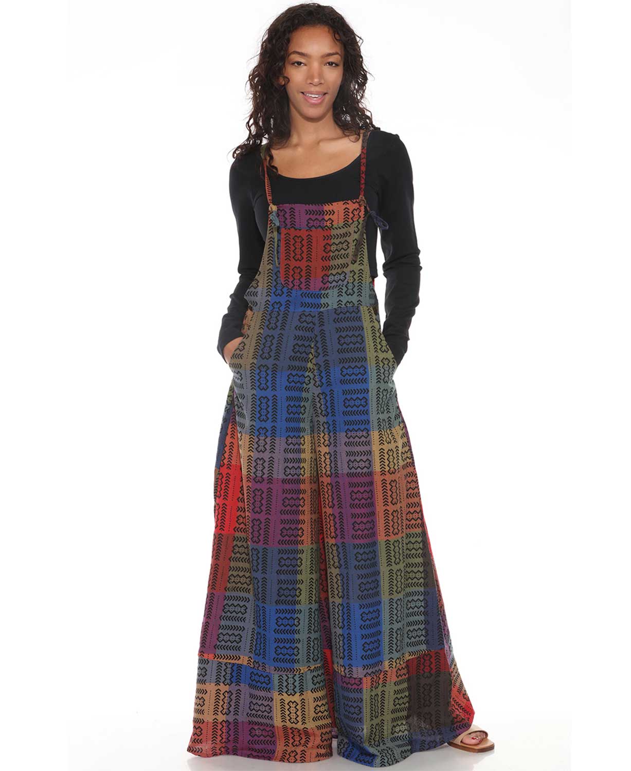 Rainbow Rhythm Boho Overalls