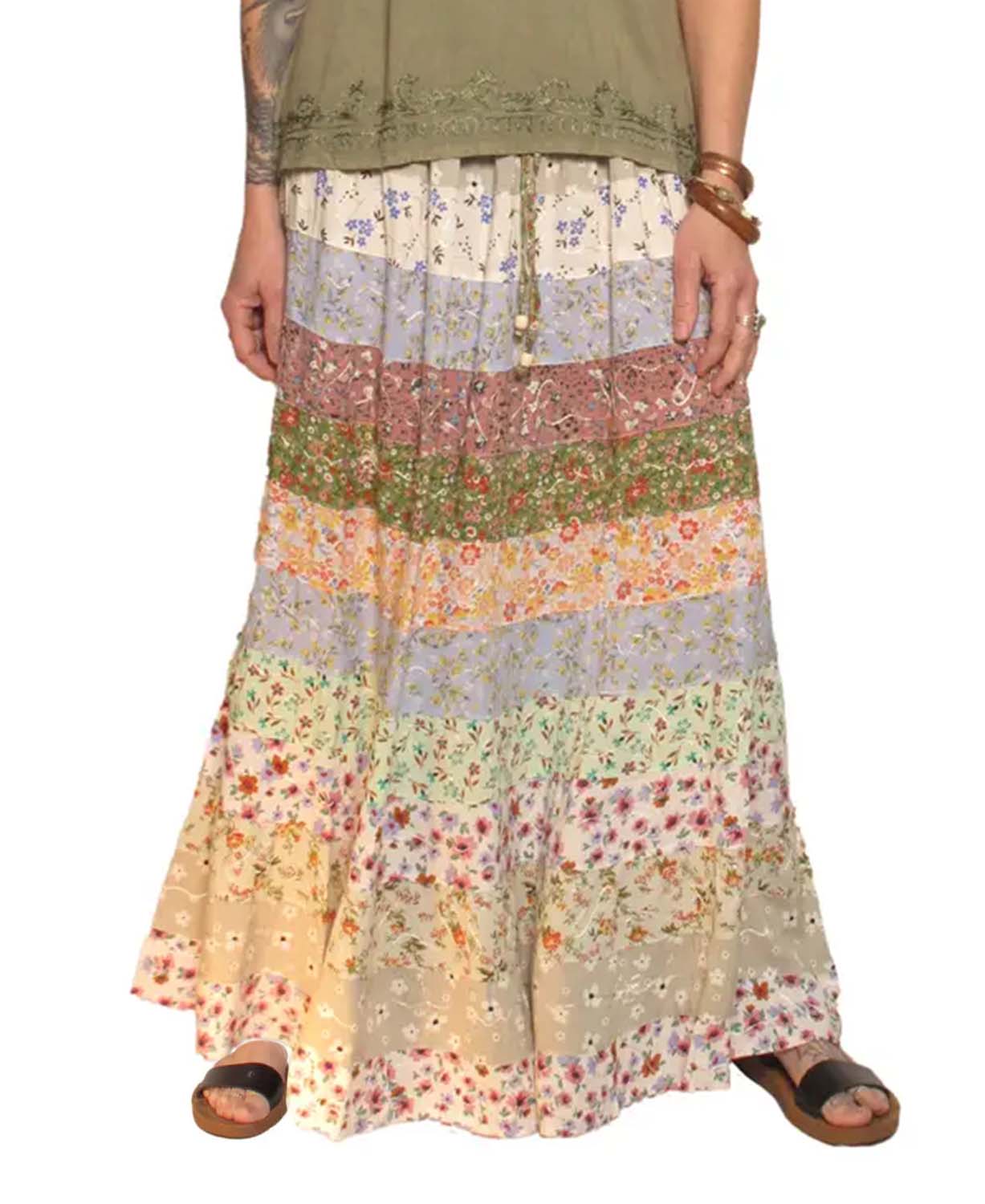 Tiered Harvest Maxi Skirt