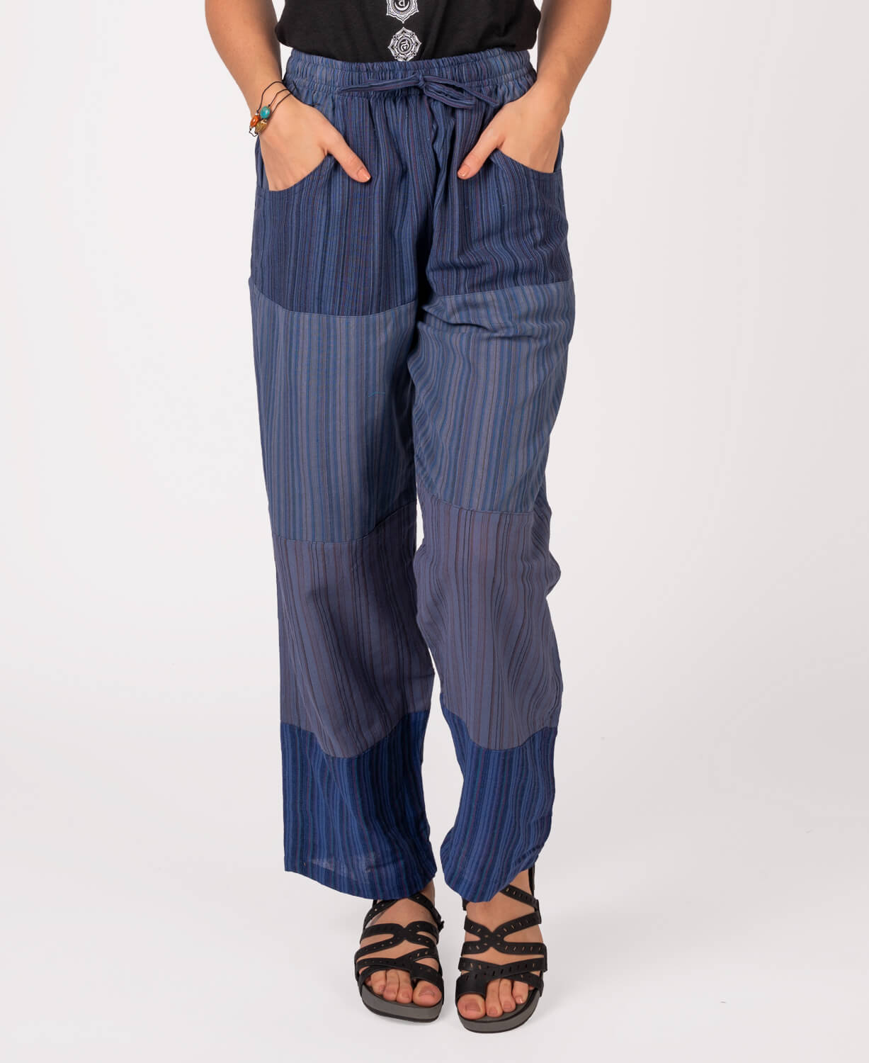 Classic Patchwork Pants - Blue