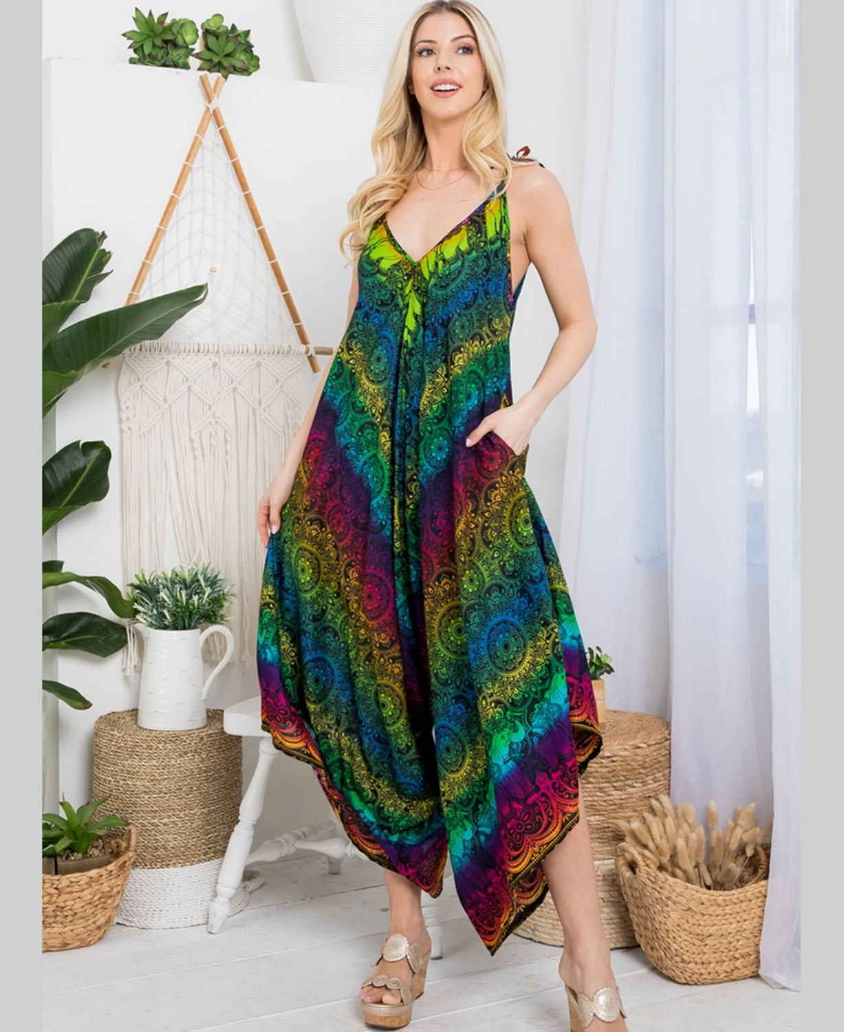 Peacock Mandala Romper