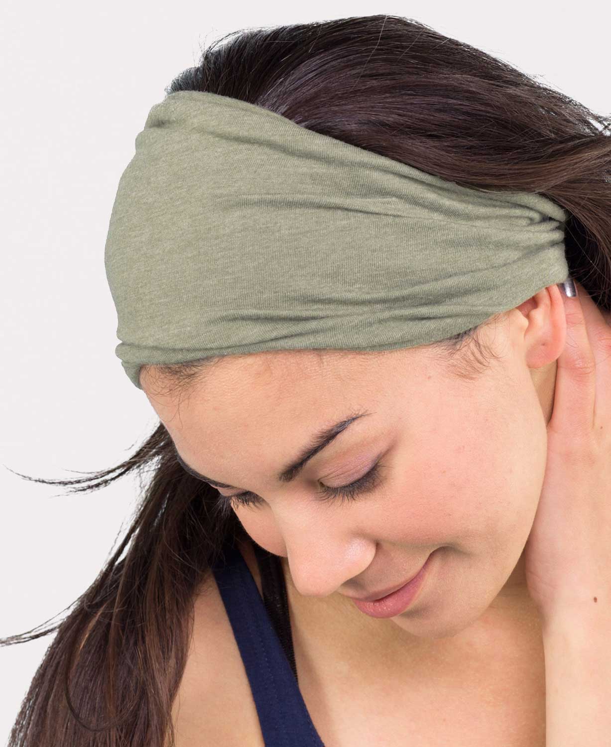Recycled Boho Headband - Eco Sage