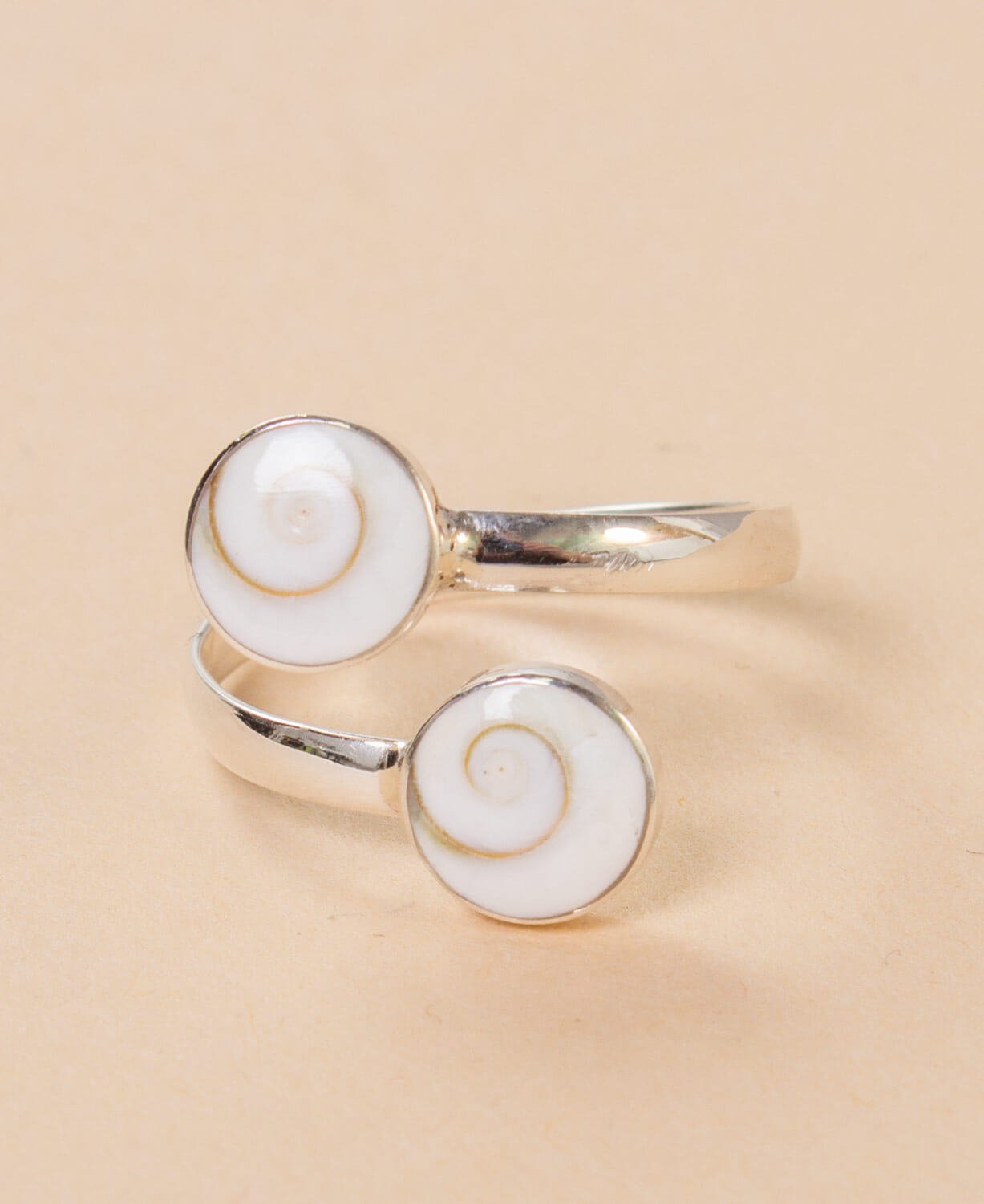 Shiva Shell Twist Ring - Sterling Silver
