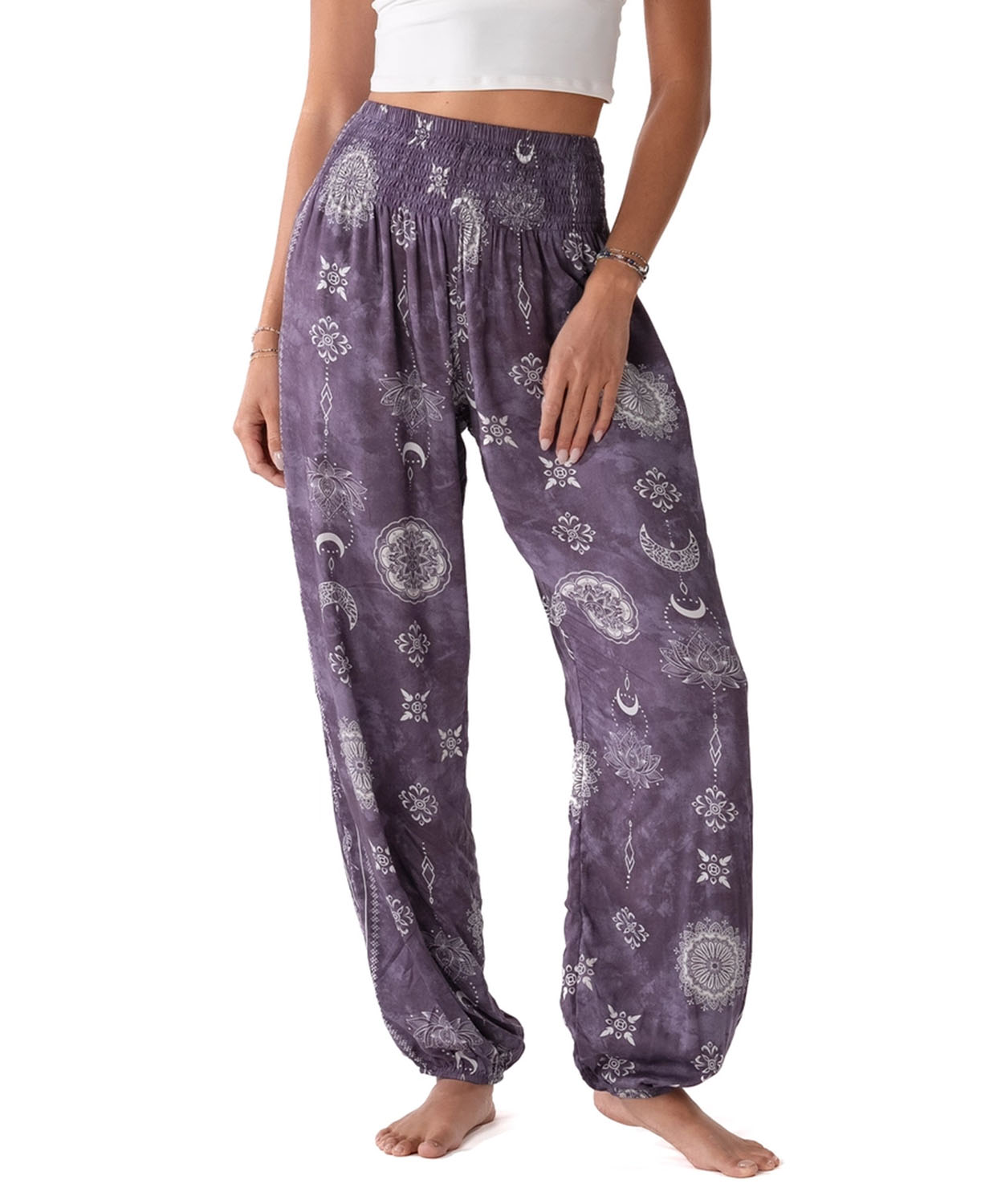 Starry Night Harem Pants in Plum