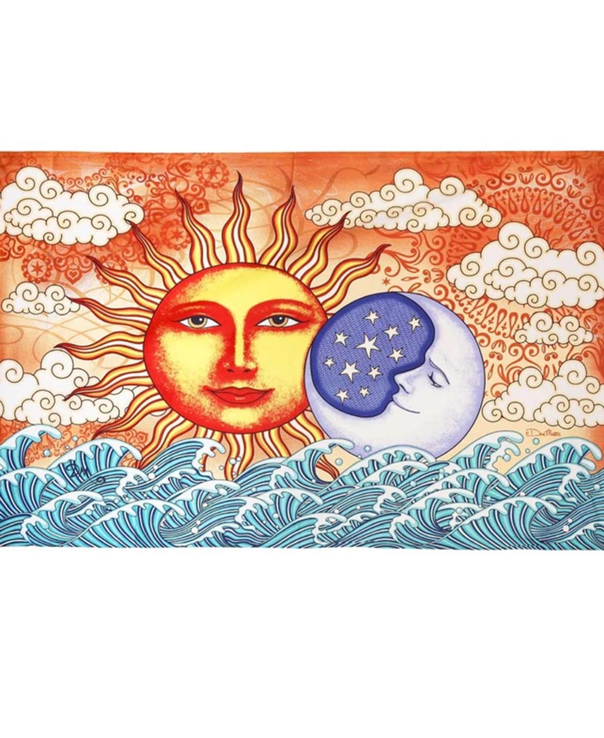 Sunrise and Moon Ocean Tapestry