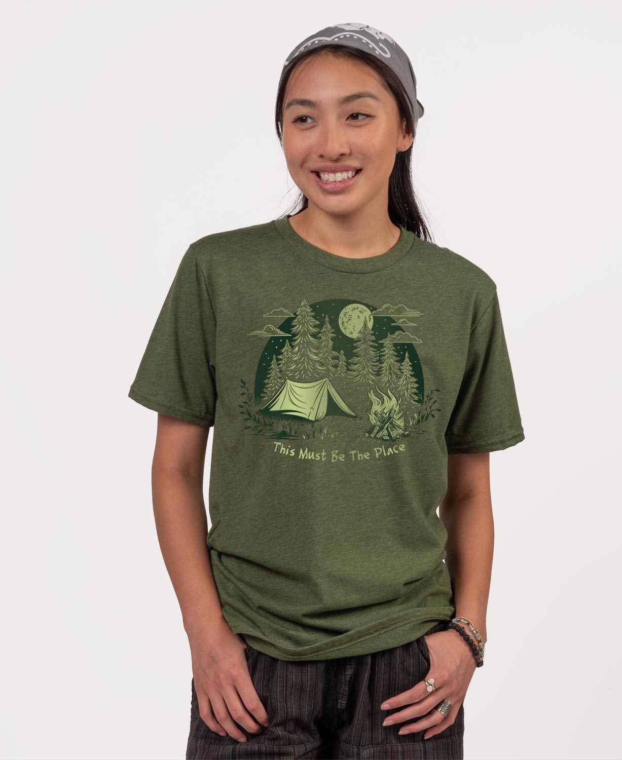 This Must Be The Place Recycled T-Shirt - Unisex - Heather Green