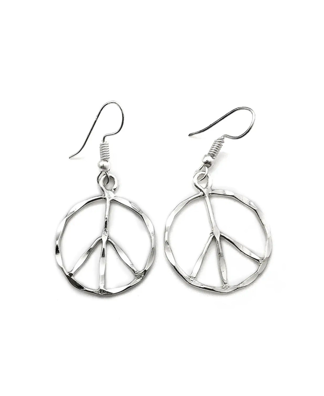 World Peace Earrings in Silver